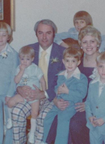 Leota Gunn with her husband and children
